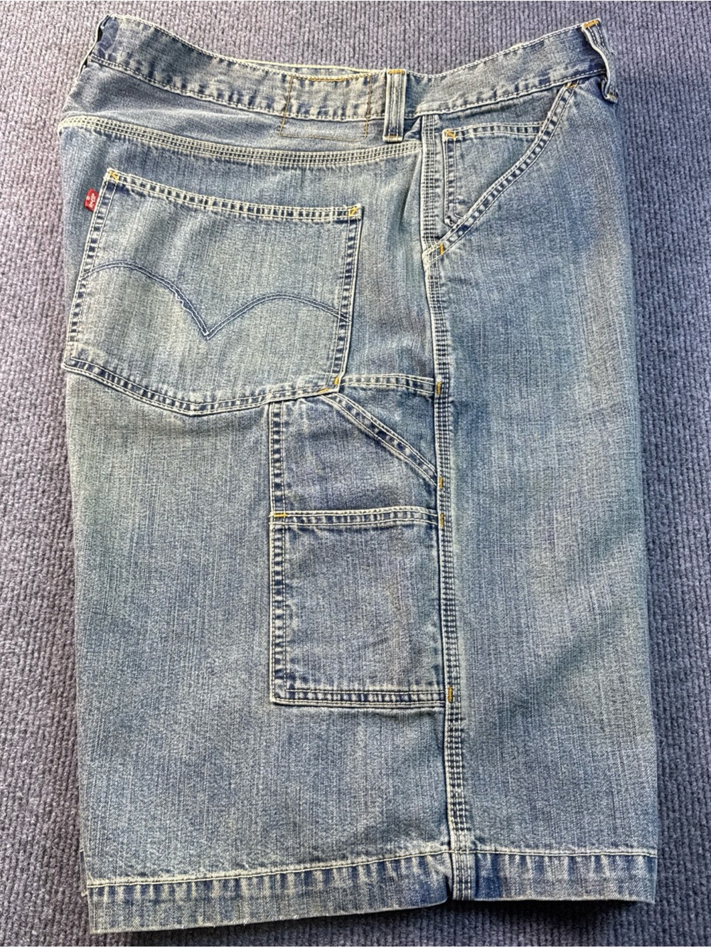 Vintage Y2K 2003 Levis Carpenter Denim Shorts Mens Size 42 Blue Jorts